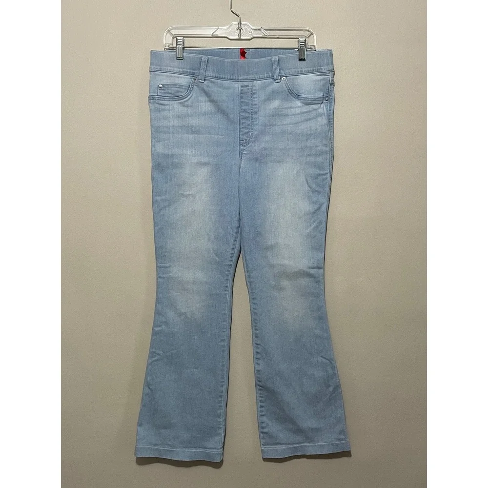 Spanx Flare Comfort Stretch Denim Pull On Jean 20348R Retro Light Wash XL - Picture 5 of 9